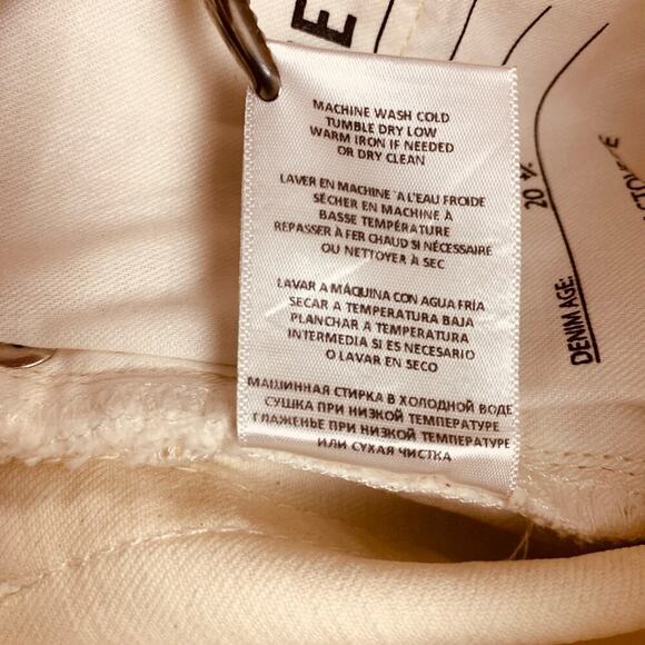 RE/DONE White Ultra High Rise Stovepipe Jeans Size 24 - Picture 8 of 10